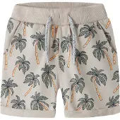 Name it MINI sweatshort met print - beige Jongens/Meisjes Katoen All over print - maat 104