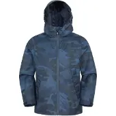 Mountain Warehouse Ravine bedrukte lichtgewicht waterdichte jas voor kinderen/Kinderen (Donkerblauw)