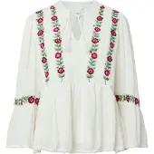 Y.A.S Blouse 'YASChella' lichtgroen / pink / donkerrood / wit