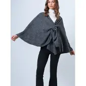 Trend Alaçatı Stili Cape grijs