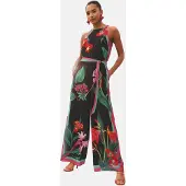Love & roses Jumpsuit groen / framboos / rood / zwart