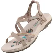 SKECHERS Dames Reggae Slim Sun Array taupe sandalen (41), Plat, Klittenband, Casual 163115