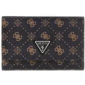 GUESS identiteitskaarthoesje Silia Passport Organizer Espresso Logo donkerbruin