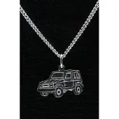 MOOYE ® - Collectie Zilveren Terreinwagen ketting hanger