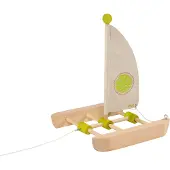 Goki Bouwkit: CATAMARAN, hout en tekstiel, 5+