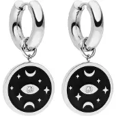 Purelei Oorbellen 'Galaxy' zwart / zilver / transparant / wit