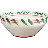 Mica Decorations Schaal Venda Wit / Groen D 26 H 11,5 Cm