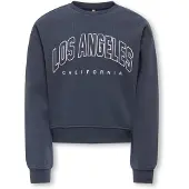 ONLY GIRLS Sweatshirt 'KOGSweat' nachtblauw / wit