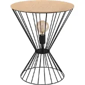 Eglo 99794 Desierto Tafellamp Staal Zwart/Hout Bruin - 1 x E27