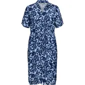 ONLY Carmakoma Caryasmin Midi-jurk Dames Blauw 42