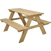 Koopman Idooka Houten Picknicktafel Voor Kinderen – Voorzien Van FSC Gecertificeerd Dennenhout En Hoge Draagcapaciteit Tot Honderd Kilo En Inclusief Duidelijke Instructies – Voor Tuin En Balkon – Natuurlijk