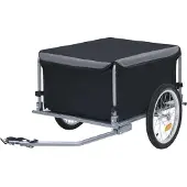 Syfax Fietstrailer 65 kg zwart en grijs