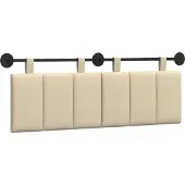 vidaXL Hangend hoofdbord Stof