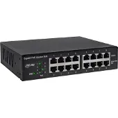 InLine PoE+ Gigabit Network Injector Hub - Commutateur - 8 x 10/100/1000 (PoE+) - Montable sur rack (120 W)