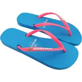 Brasileras Teenslipper 'Neon' lichtblauw / pink / wit