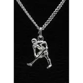 MOOYE ® - Collectie Zilveren Hockey speler ketting hanger