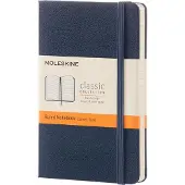 Moleskine pocket notitieboek gelinieerd hard cover blauw