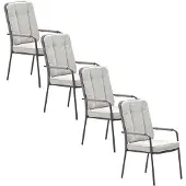 Garden Impressions Aleria tuinstoel taupe - 4 stuks