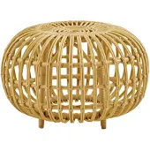 Sika-Design Ottoman Voetenbank Outdoor Naturel Ø55 - Voetenbanken en poefs Polyethyleen Natural - FA-E15-NU