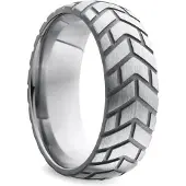 Black Label - Tire XL - Zware RVS Cockring met Bandenprofiel - Diameter 40 mm