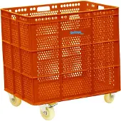 Softee Pu Basket With Wheels Oranje 47.5 x 53.5 x 62 cm