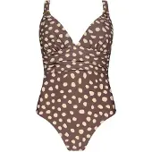 Barts Badpak Women Duana Plunge Shaping One Piece Coffee-Maat 42