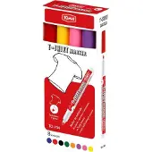 Toma Textielstiften Set - 8 Levendige Kleuren, Wasbestendig