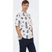 Only & Sons Overhemd ecru / marine