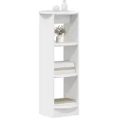 vidaXL Bijzetkast Hoogglans Wit 40 x 40 x 100 cm Geconstrueerd hout