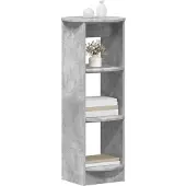 vidaXL Bijzetkast Beton Grijs 40 x 40 x 100 cm Geconstrueerd hout