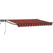Syfax Handbediende luifel met LED's 3,5 x 2,5 m