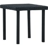 Syfax Tuintheetafel 40x40x40 cm poly rattan zwart