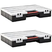 Syfax Assortimentsdozen 2 st met verdelers 460x325x80 mm kunststof