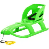 vidaXL Sled met rugleuning, groen, 102,5 x 40 x 23 cm, polypropyleen