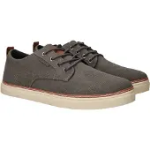 PS Poelman Canvas Veterschoenen Grijs | Maat: 44