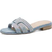 Marco Tozzi Muiltjes blauw denim