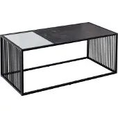 Invicta Design salontafel ARCHITECTURE 100cm zwart marmer rookglas metaal - 43001