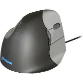 BakkerElkhuizen Bedrade Ergonomische Verticale Muis Evoluent4 Optisch voor Rechtshandige gebuikers 2,15 m USB-A kabel Zwart, grijs