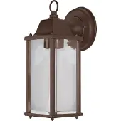 Osram buitenwandlamp, roestkleurig, E27, aluminium behuizing, glazen afdekking, IP43, 220–240 V, 105 mm lengte, 150 mm breedte, 293 mm hoogte, 1 lichtbron, montageschroeven