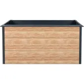 Westmann Plantenbak gegalvaniseerd staal hout print 150x75x77 cm