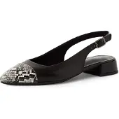 Tamaris Ballerina met riempjes grijs / lichtgrijs / zwart