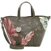 Tamaris Shopper 'Kendra' kaki / robijnrood
