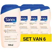 Sanex 6x Douchegel - 400ml - biomeprotect micellar vitality