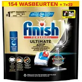 Finish 7x Ultimate Plus Vaatwastabletten Regular 22 Stuks