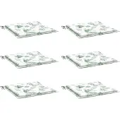 vidaXL Stoelkussens 6 st bladpatroon 40x40x4 cm stof