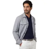 Gentiluomo Grijs overshirt gemeleerd normale fit