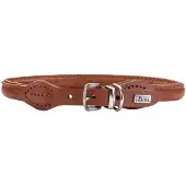 Hunter Hondenhalsband Round & Soft Canadian Up Cognac Maat 40