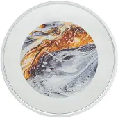 Mauro Ferretti wandklok met spiegel, grijs, diameter 60 cm, hoogte 5 cm, multicolor