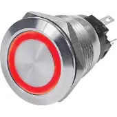 Blue Sea Systems Off-on Red Led Switch 12v Zilver 10A