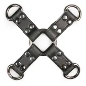 EasyToys - Kunstleren Hogtie - Duurzaam - Bondage Set - Handboeien - BDSM Set - BDSM Toys - Rollenspel Erotiek - Erotisch Spel - Sex Toys voor Vrouwen en Mannen - Zwart
